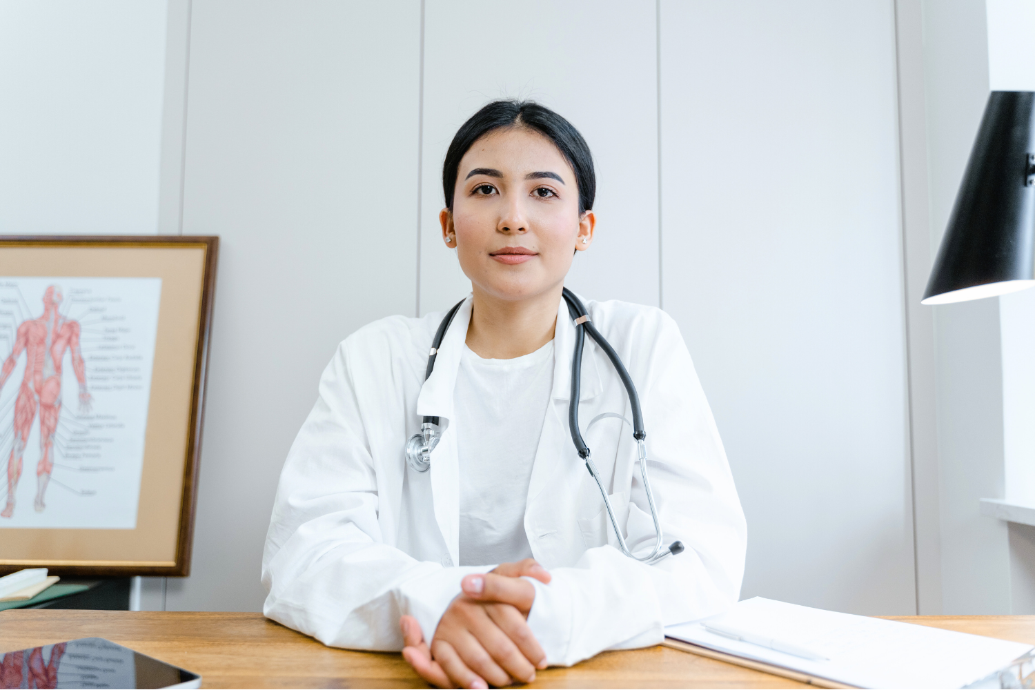 doctor explaining about skin care
